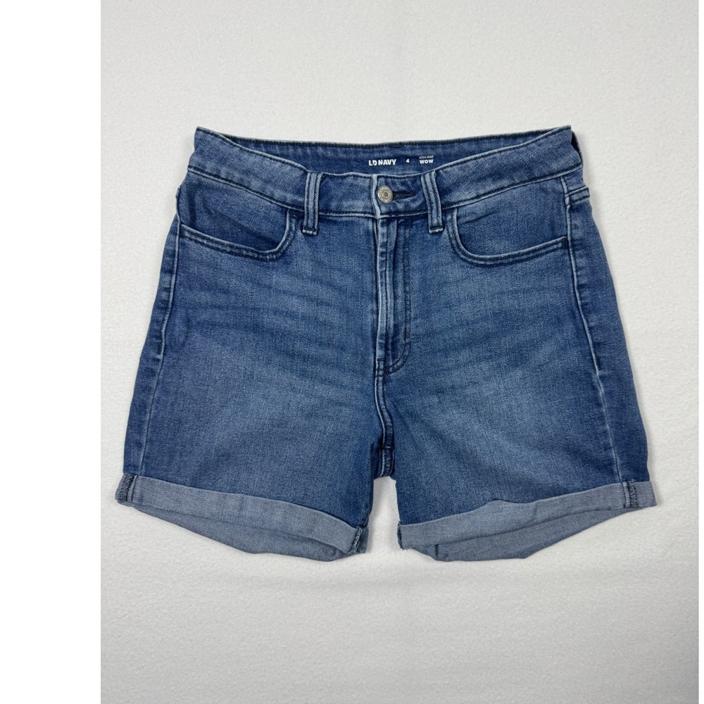 Classic Old Navy High-Rise WOW Denim Shorts Women 4 Medium Washâ Blue